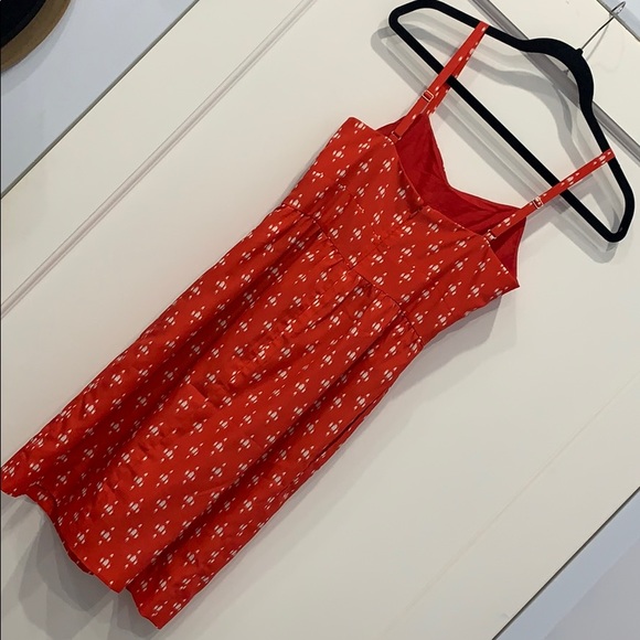 J CREW Red Ikat Strappy Summer Dress - Picture 2 of 3